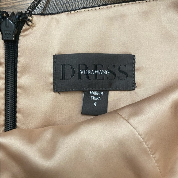 NWT Vera Wang Black/Pink lace dress - sz 4 - Picture 5 of 6